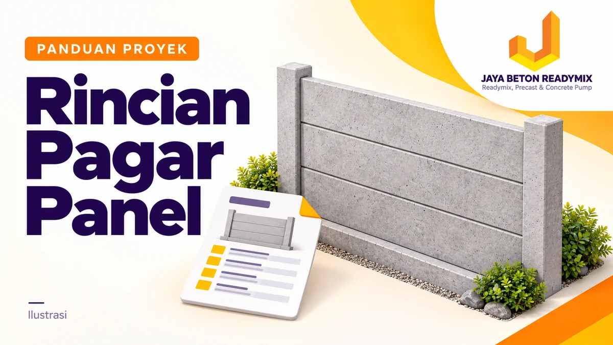 Ilustrasi harga pagar panel beton — panduan Jaya Beton Readymix