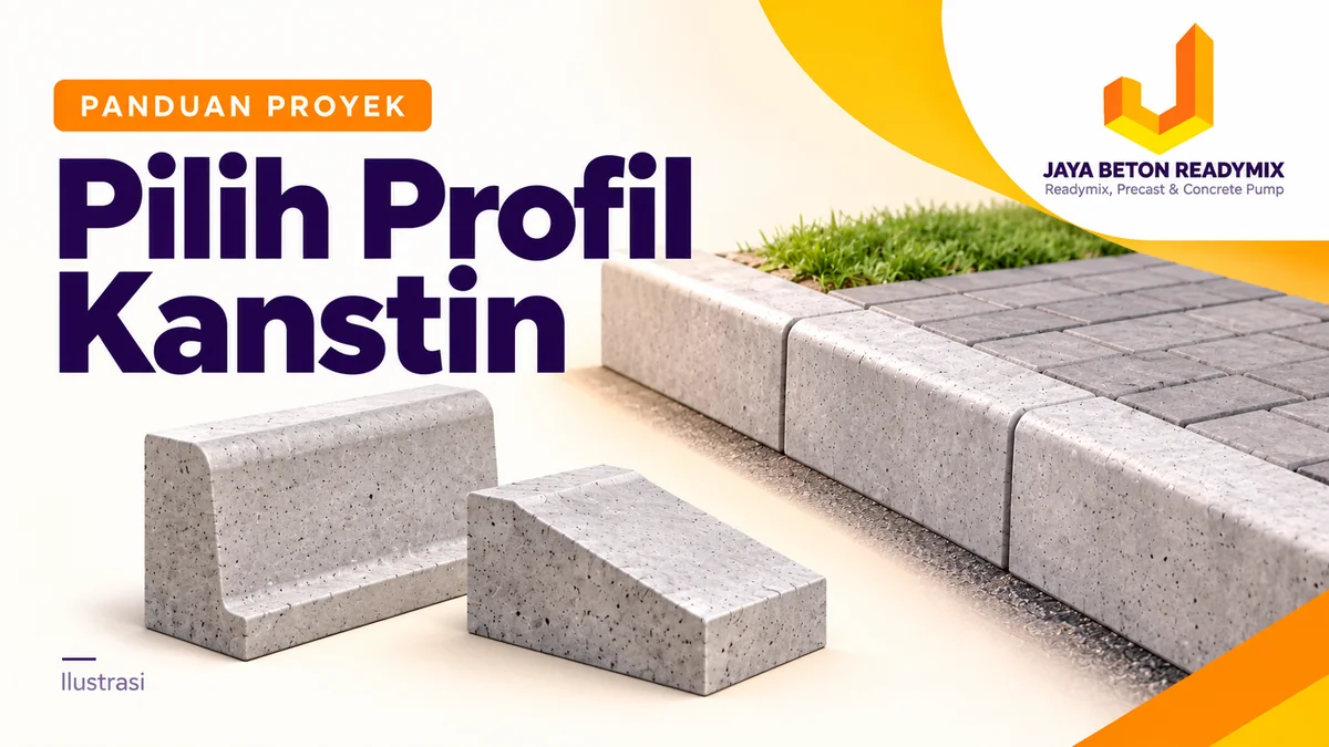 Ilustrasi kanstin beton — panduan Jaya Beton Readymix