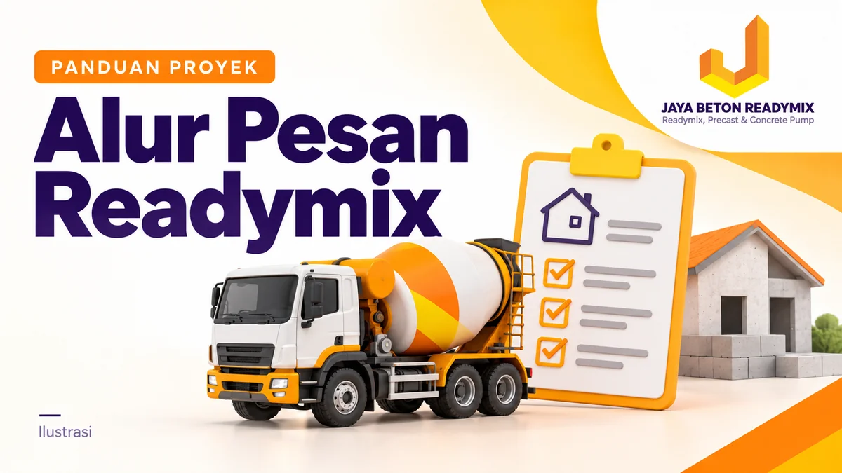 Ilustrasi memesan readymix — panduan Jaya Beton Readymix