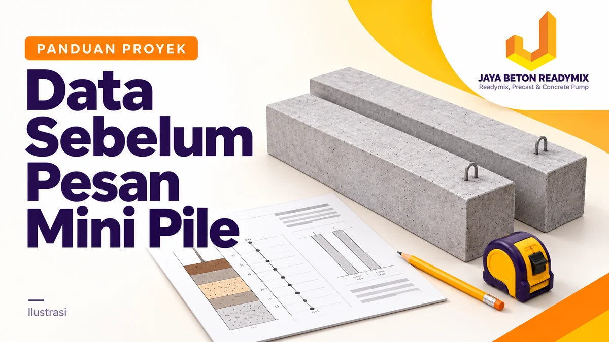 Ilustrasi mini pile untuk fondasi — panduan Jaya Beton Readymix