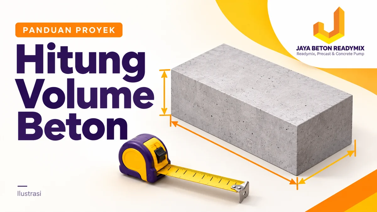 Ilustrasi volume beton readymix — panduan Jaya Beton Readymix