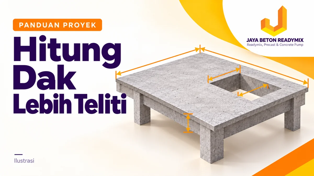 Ilustrasi volume dak beton — panduan Jaya Beton Readymix